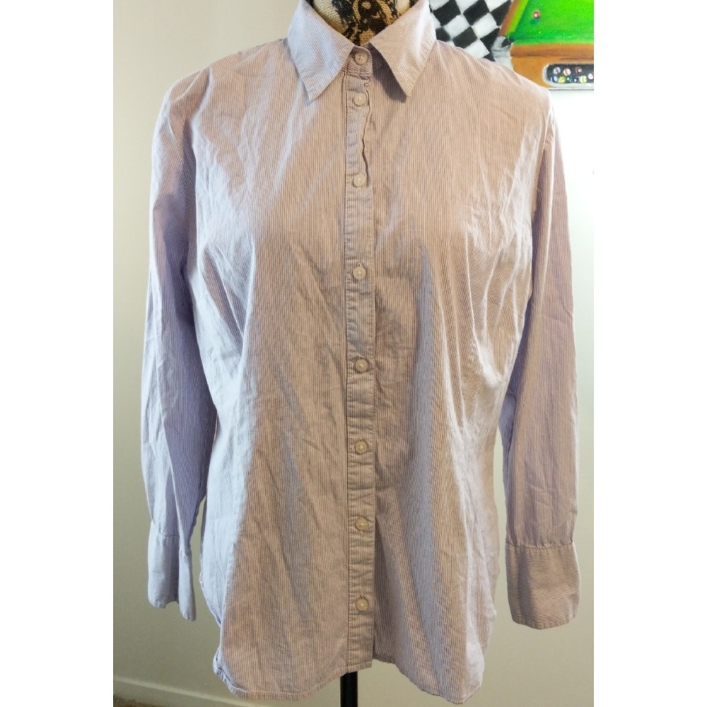 Apostrophe womens long sleeve shirt, purple sz XL